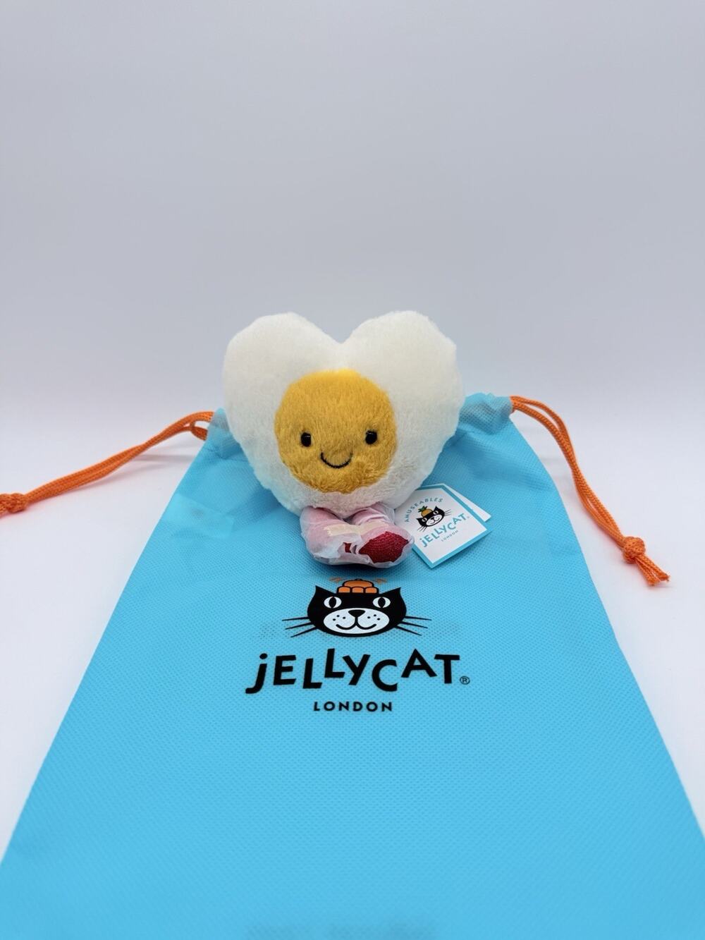 Jellycat Amuseables Heart Egg Authentic NWT With Dust Bag